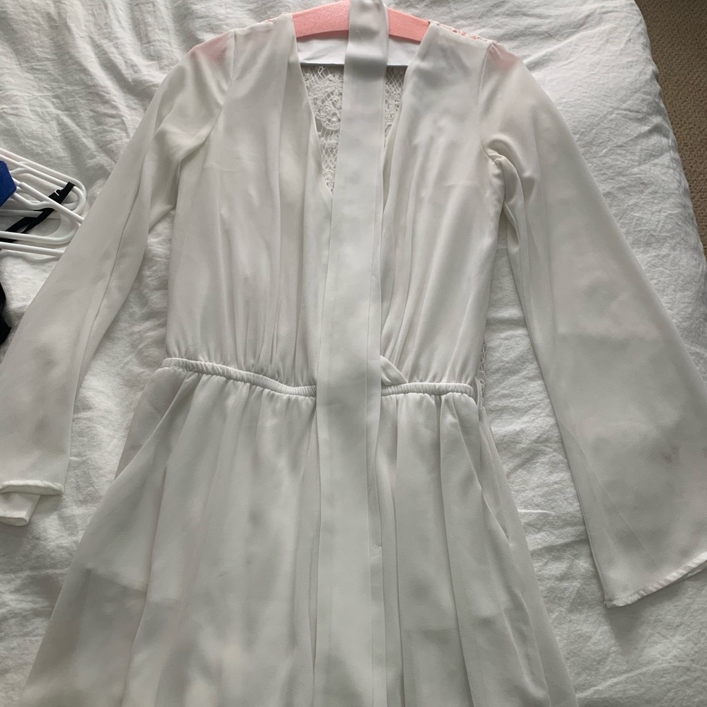 white sheer romper